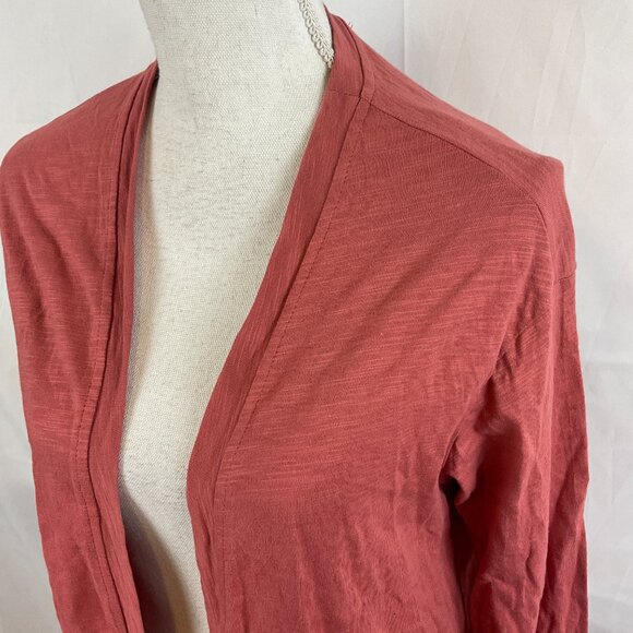 Three Bird Nest Duster Cardigan S Rose Pink Open Front Long Sleeve Pockets - Picture 6 of 14